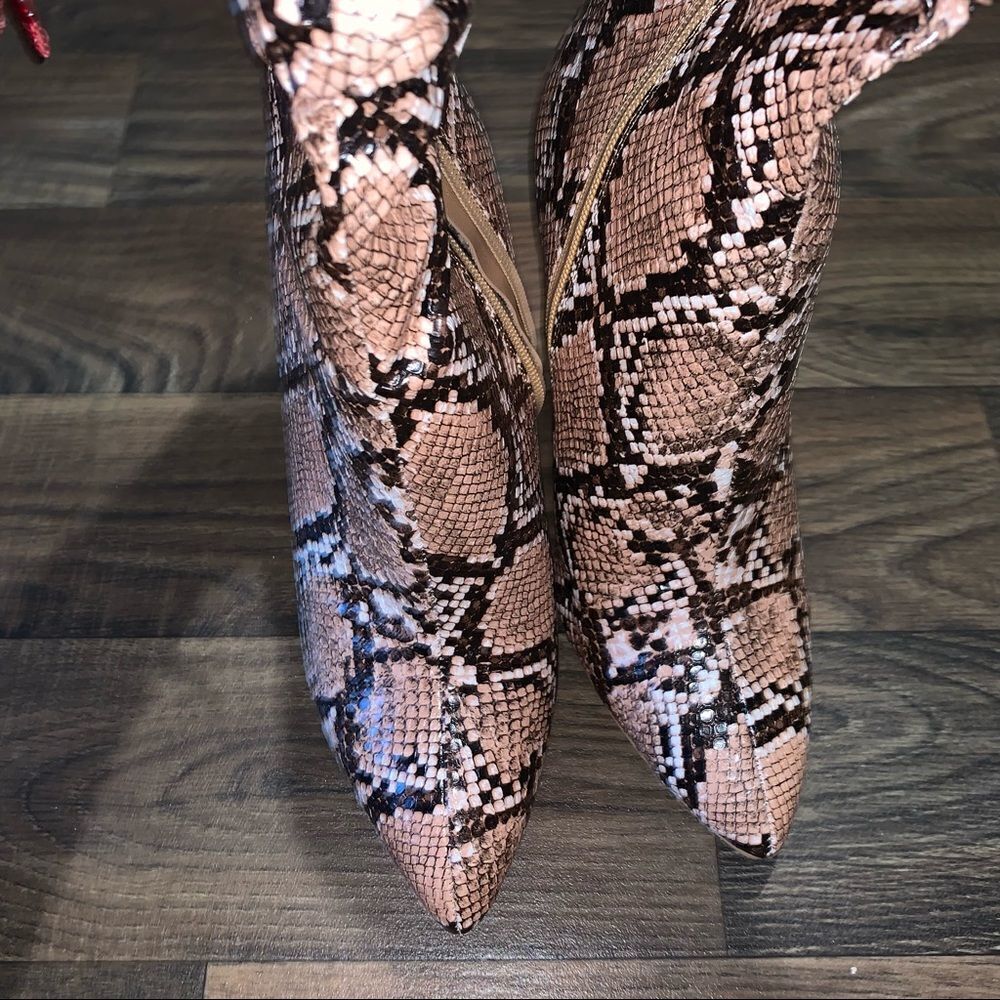 Brown Python Color Boots - Picture 3 of 12